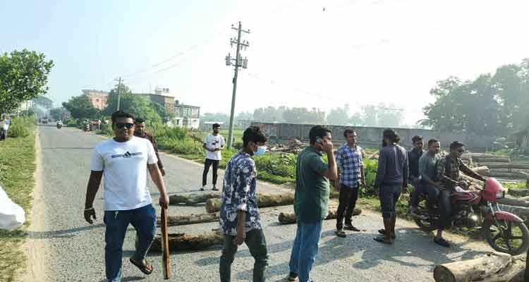 চুনারুঘাটে সড়কে গাছ ফেলে ছাত্রদলের সড়ক অবরোধের চেষ্টা
