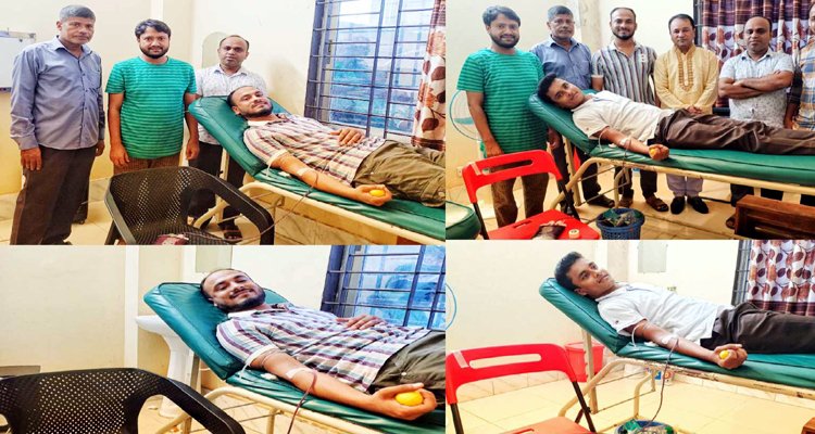 বড়লেখায় মাসব্যাপী কর্মসূচীর অংশ হিসেবে নিসচা নেতৃবৃন্দের স্বেচ্ছায় রক্তদান