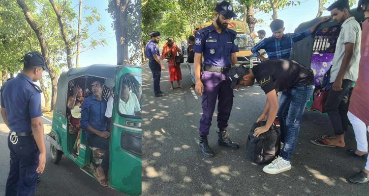 দুর্গাপূজা উপলক্ষে তাহিরপুর থানা পুলিশের নিরাপত্তা জোরদার