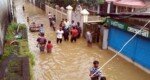 ১৬৪ মিলিমিটার বৃষ্টিতে পানিতে ডুবল সিলেট নগরী