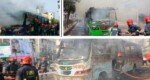 রাজধানীতে দেড় ঘণ্টায় ৩ বাসে আগুন, নিয়ন্ত্রনে ফায়ার সার্ভিস