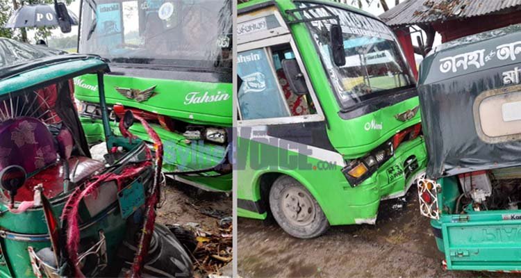 সিলেট-তামাবিল সড়কে বাস-অটোরিকশার সংঘর্ষে স্বামী-স্ত্রী নি-হ-ত