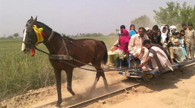 ঘোড়ায় টানা রেলগাড়ি