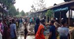 সুনামগঞ্জে ভয়াবহ আগুনে ৮টি দোকান পুড়ে ছাই